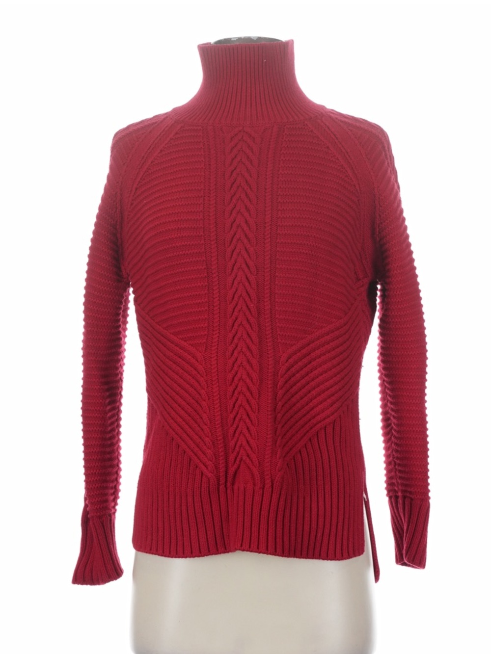 Banana Republic Red Cotton Knit Turtleneck Sweater Size XS